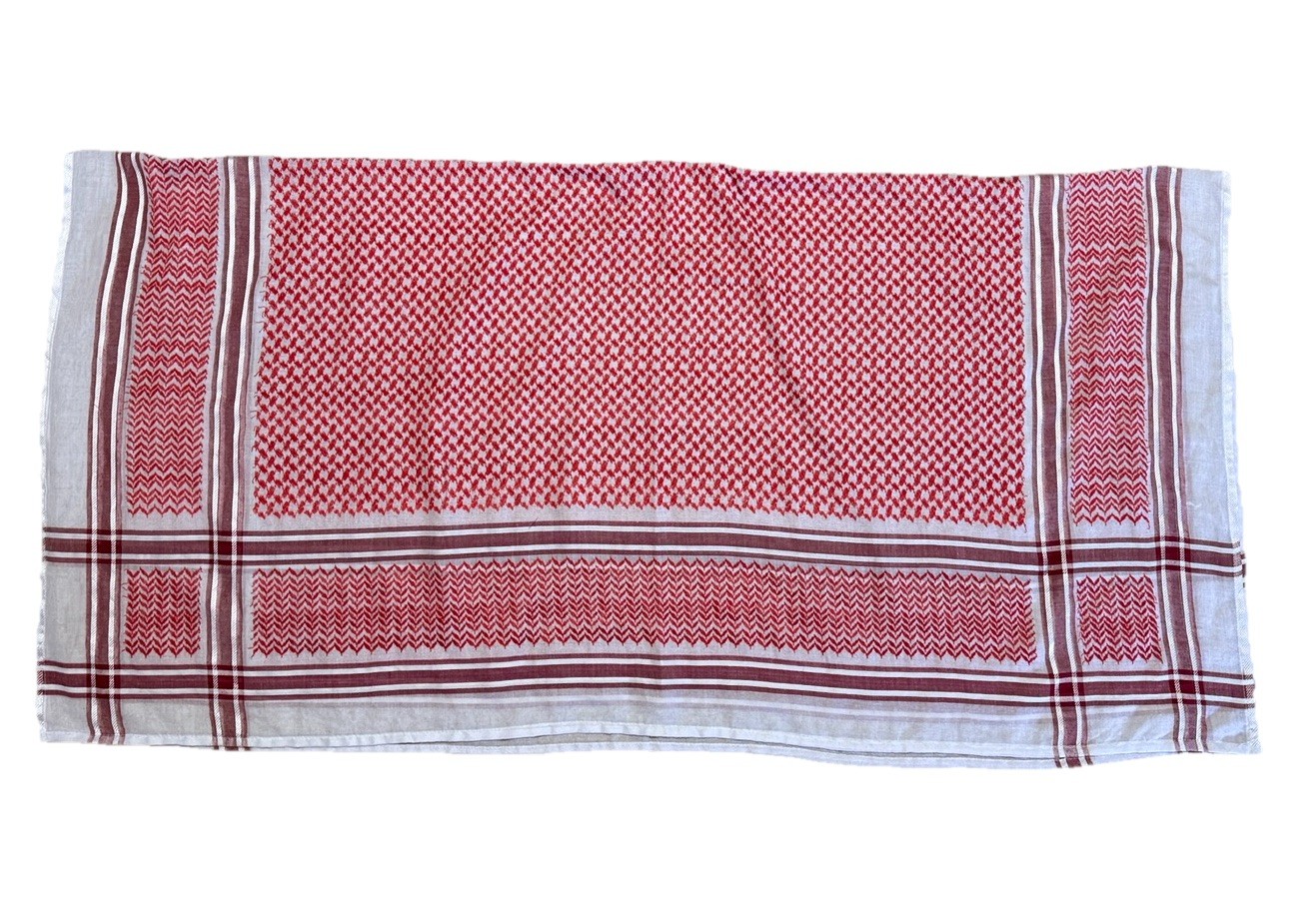Large Vintage Textile Scarf Fabric Pattern Red Thin Wrap Blanket Tablecloth
