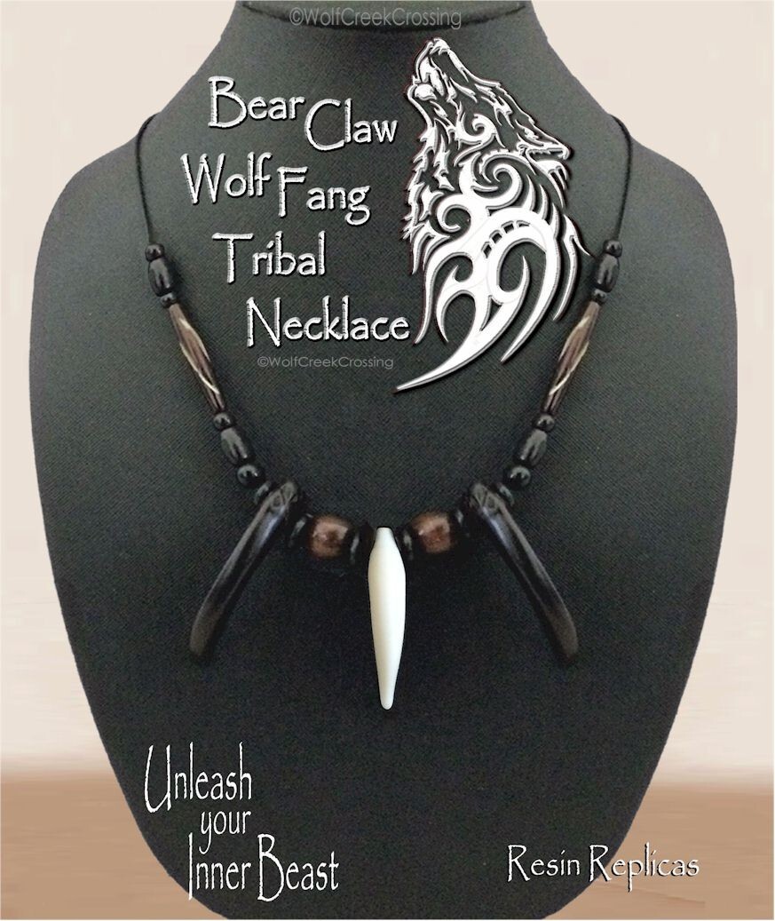 Rugged BEAR CLAW WOLF FANG NECKLACE Beastly Tribal HOT Jewelry Replica MTN MAN'