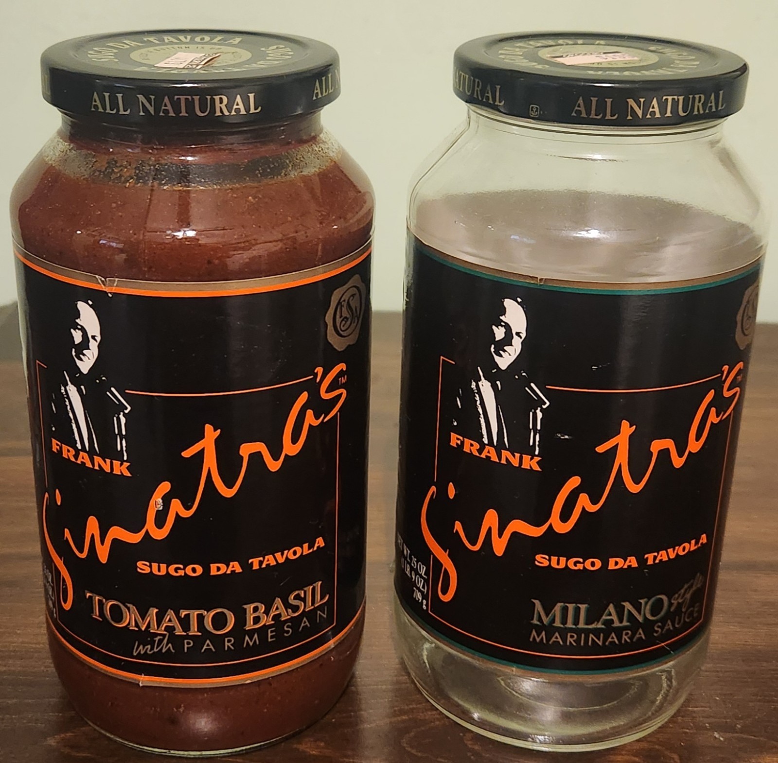 RARE 1990 Frank Sinatra's Marinara Sauce 25 Oz. UNOPENED JAR COLLECTIBLE