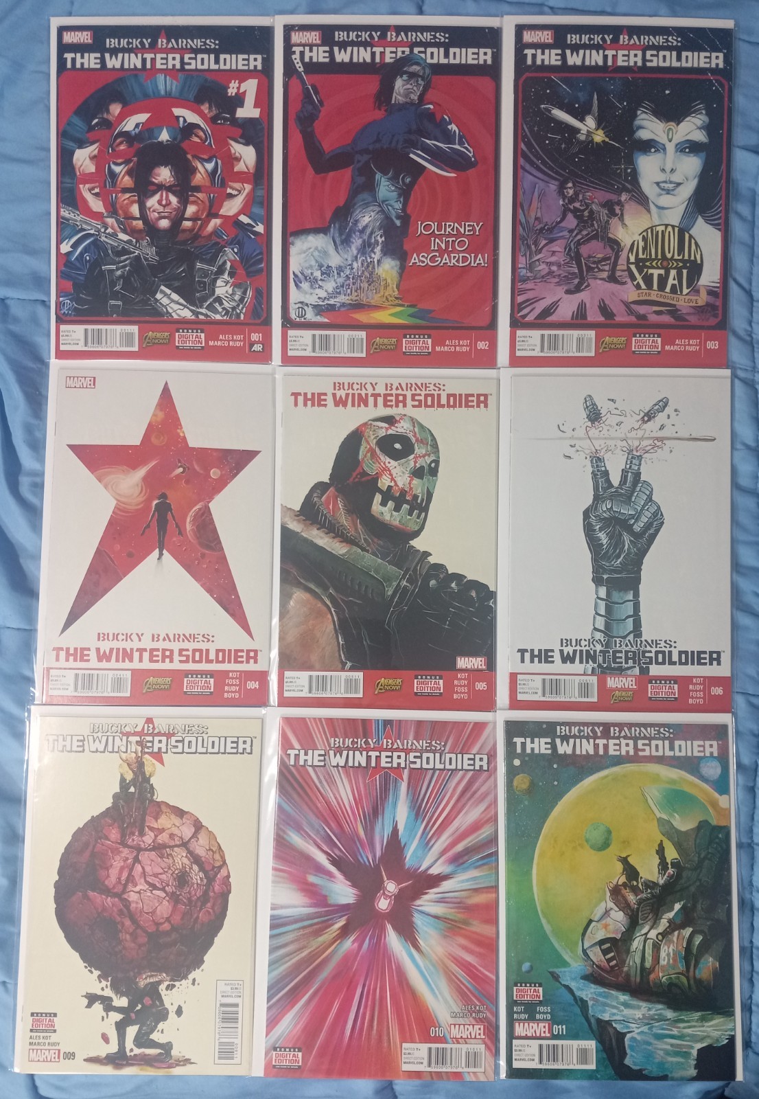 Bucky Barnes Winter Soldier #1,2,3,4,5,6 & 9,10,11 NM Lot Set Run Bucky Barnes Winter Soldier #1,2,3,4,5,6 & 9,10,11 NM Lot Set Run