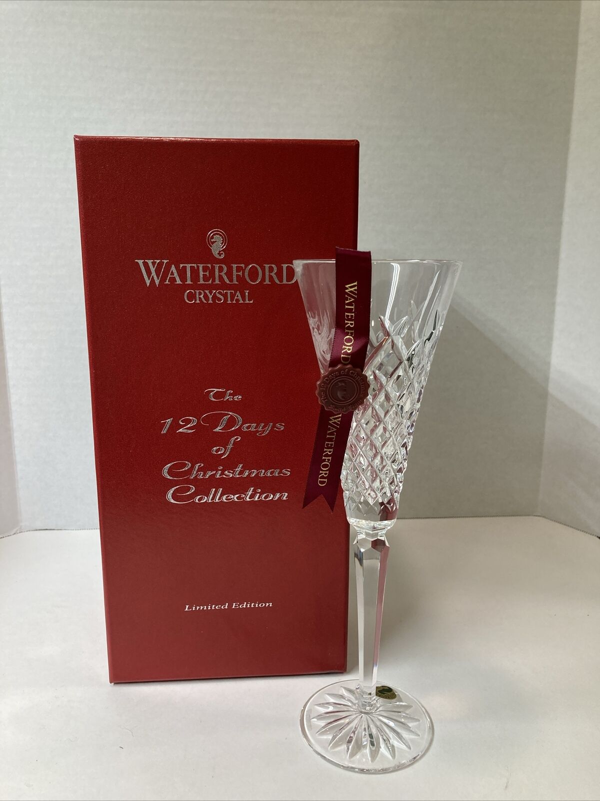Waterford Crystal Twelve (12) Days of Christmas Flute #2 Two Turtle Doves - NEW