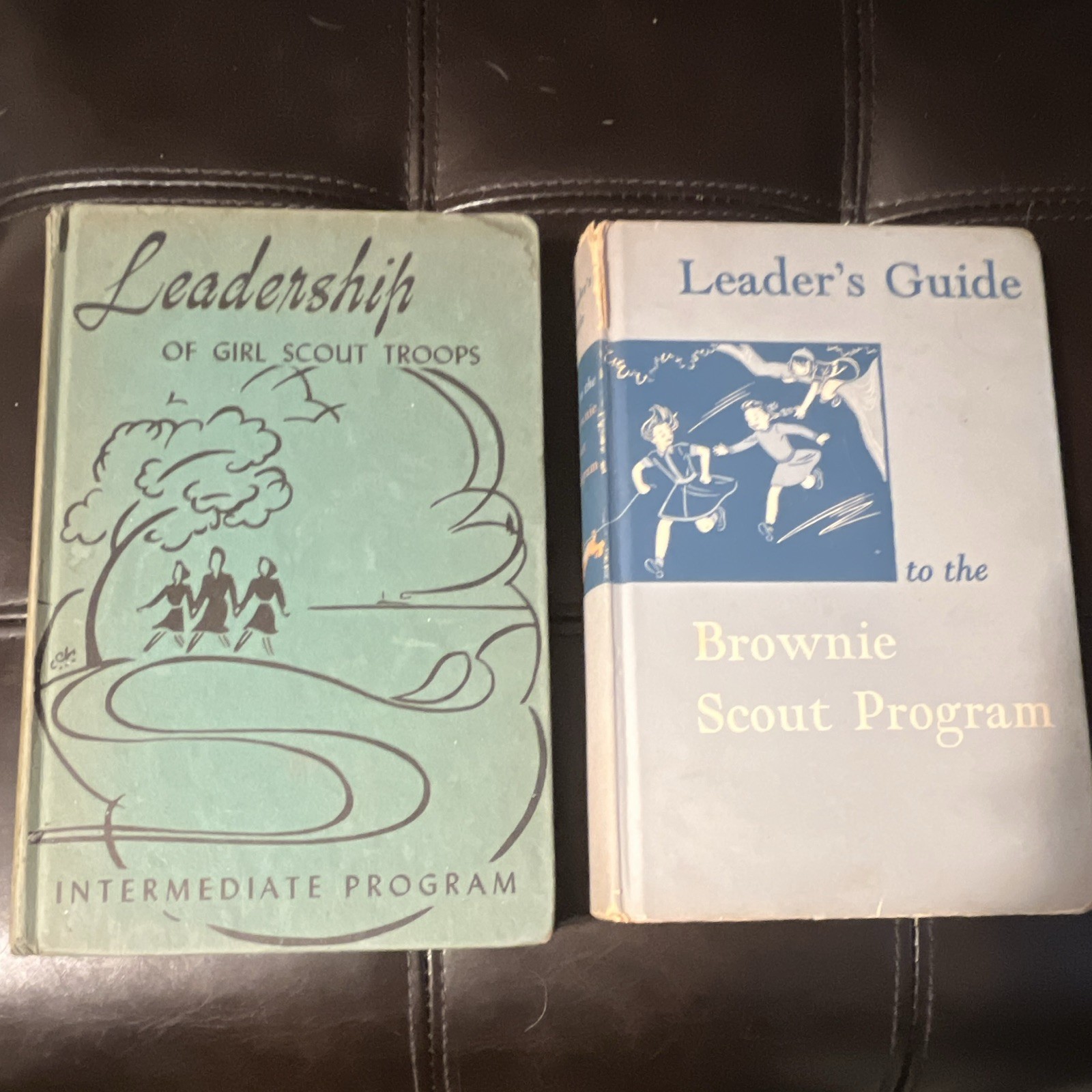 Vintage Girl Scouts Book Lot: Leadership of Troops & Brownie Leader's Guide