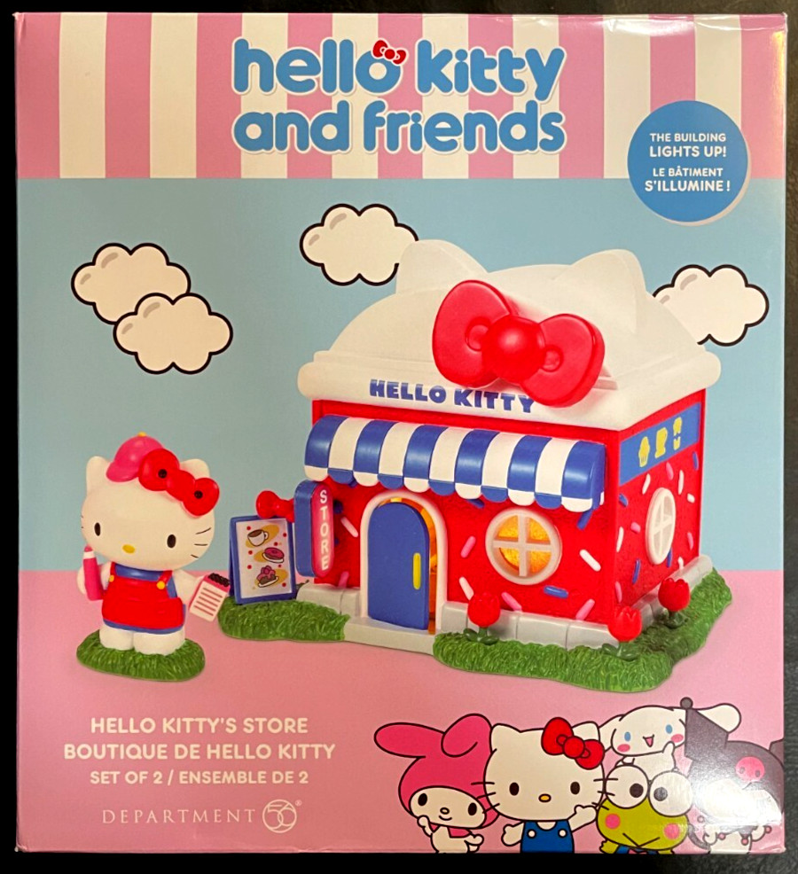 2024 Enesco Department 56 Hello Kitty's Store Set of 2 Sanrio Village #6014715