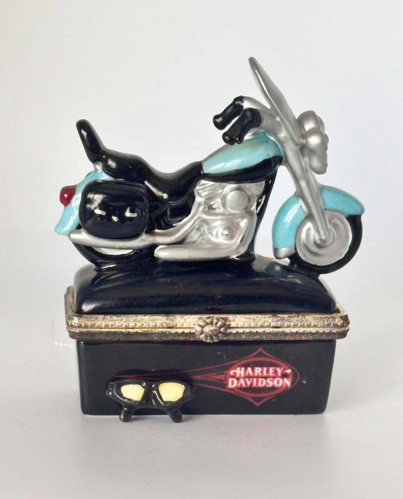 1999 Harley-Davidson Heritage Softail Classic Trinket Box W Trinket Figurine.