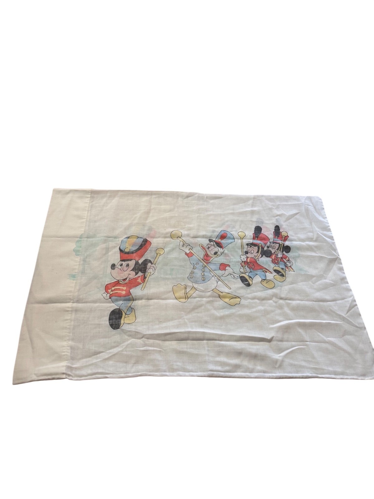 Vintage Walt Disney Productions Mickey Mouse & Donald Duck Marching Band Pillowc