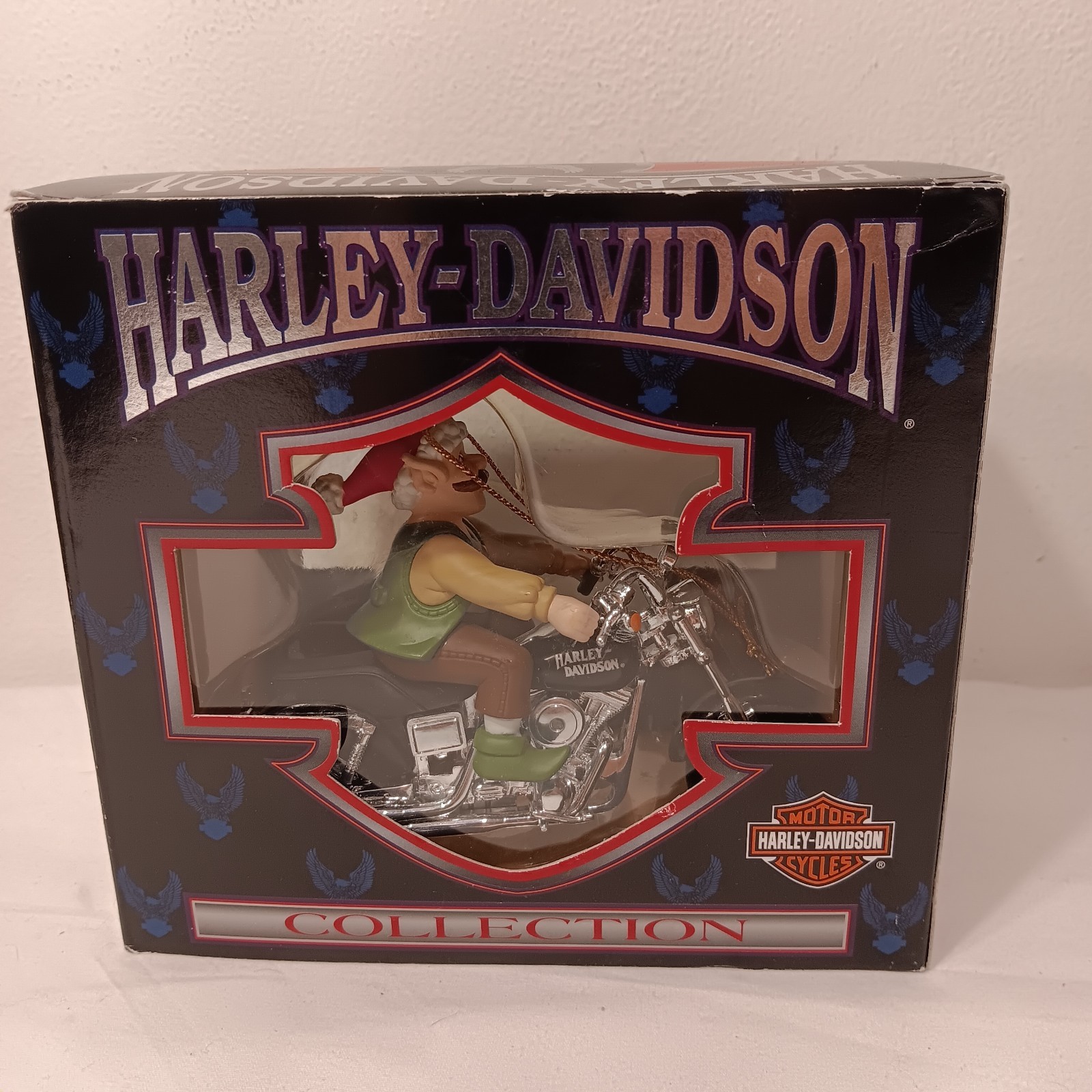 Vintage 1998 Harley Davidson Limited Edition Elf  On A Cycle Christmas Ornament