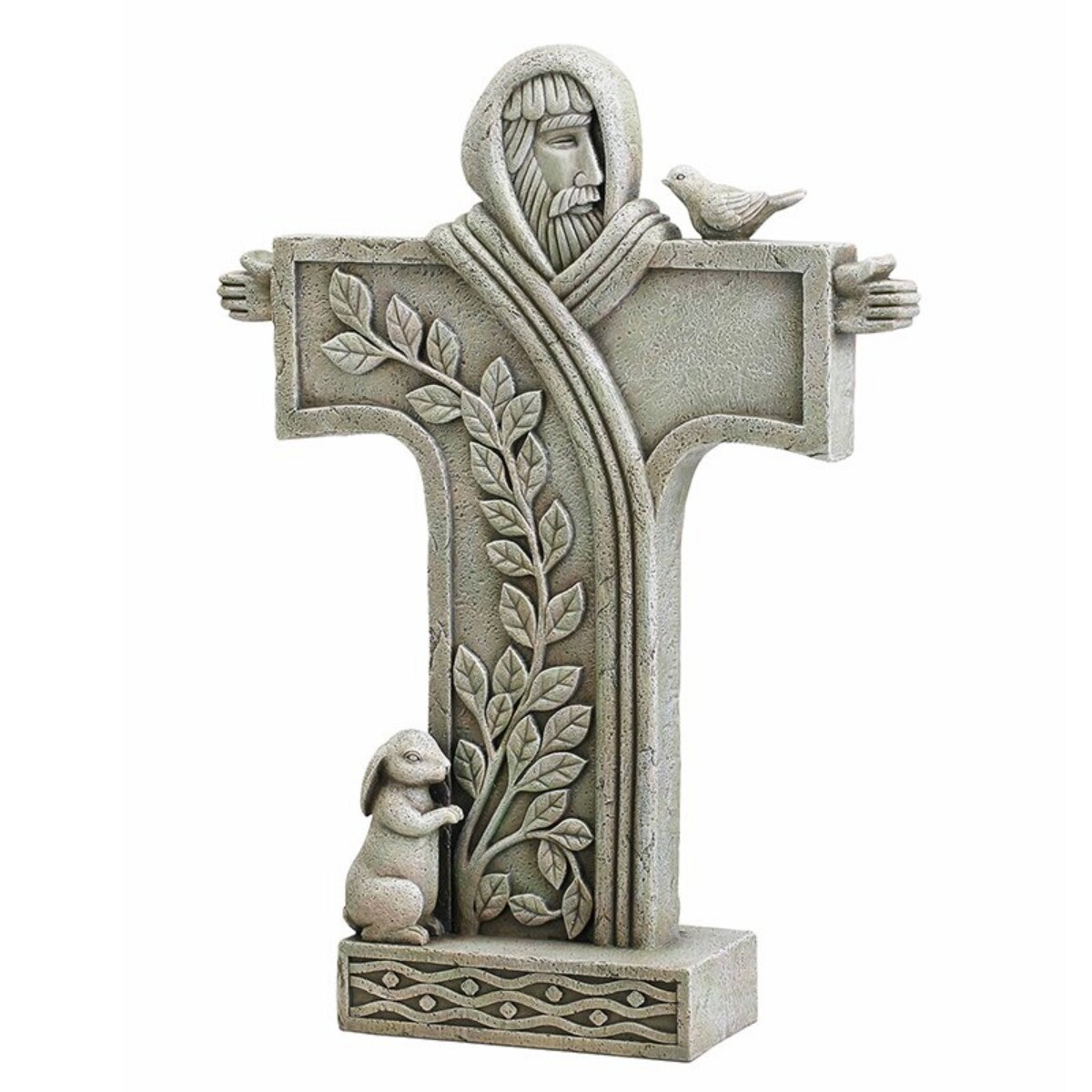 N.G. Catholic Saint Francis of Assisi Cross Garden Statue, 18 Inch N.G. Catholic Saint Francis of Assisi Cross Garden Statue, 18 Inch