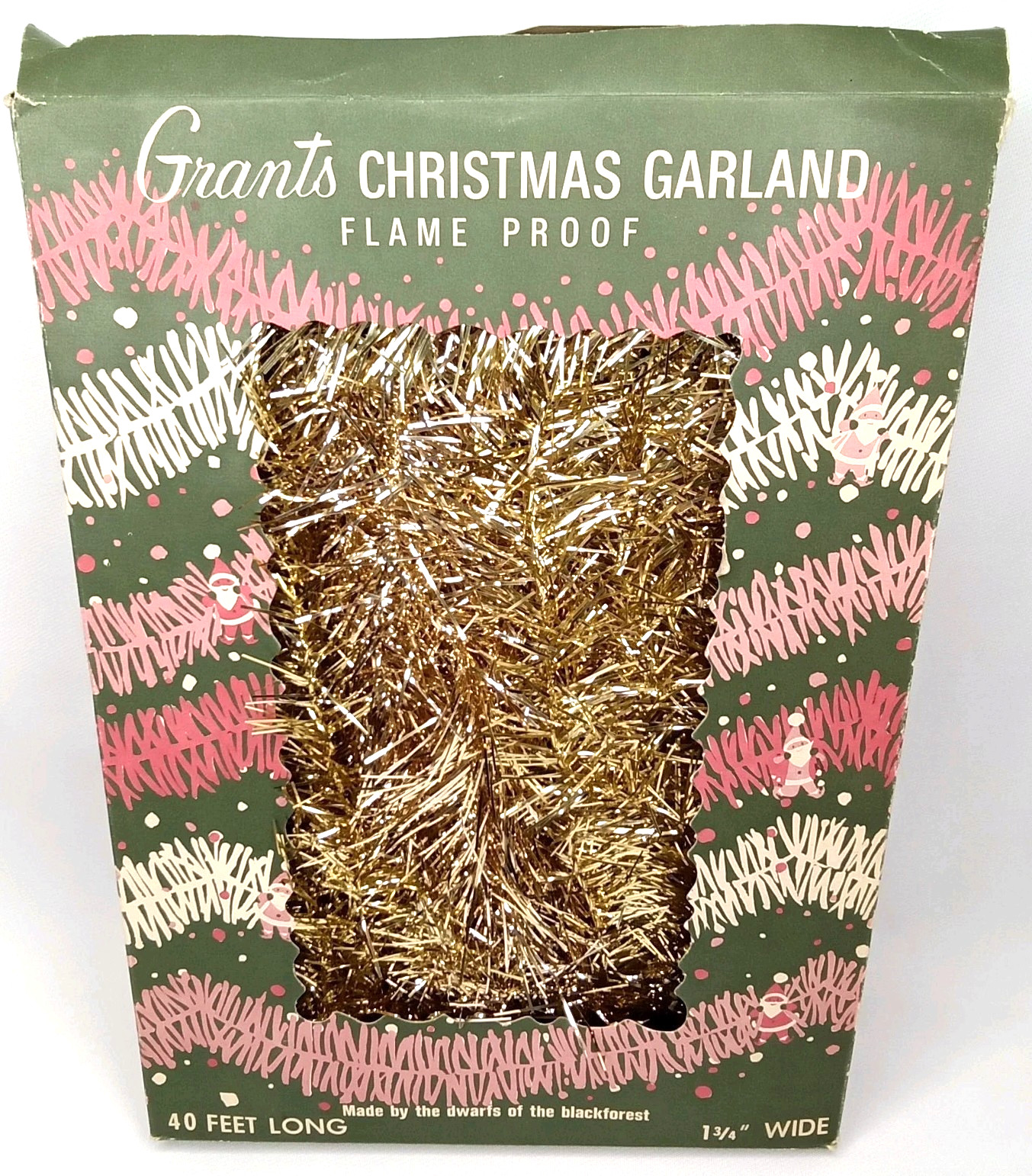 Vintage 1960s Grant\'s Christmas Garland With Original Box Made In Germany