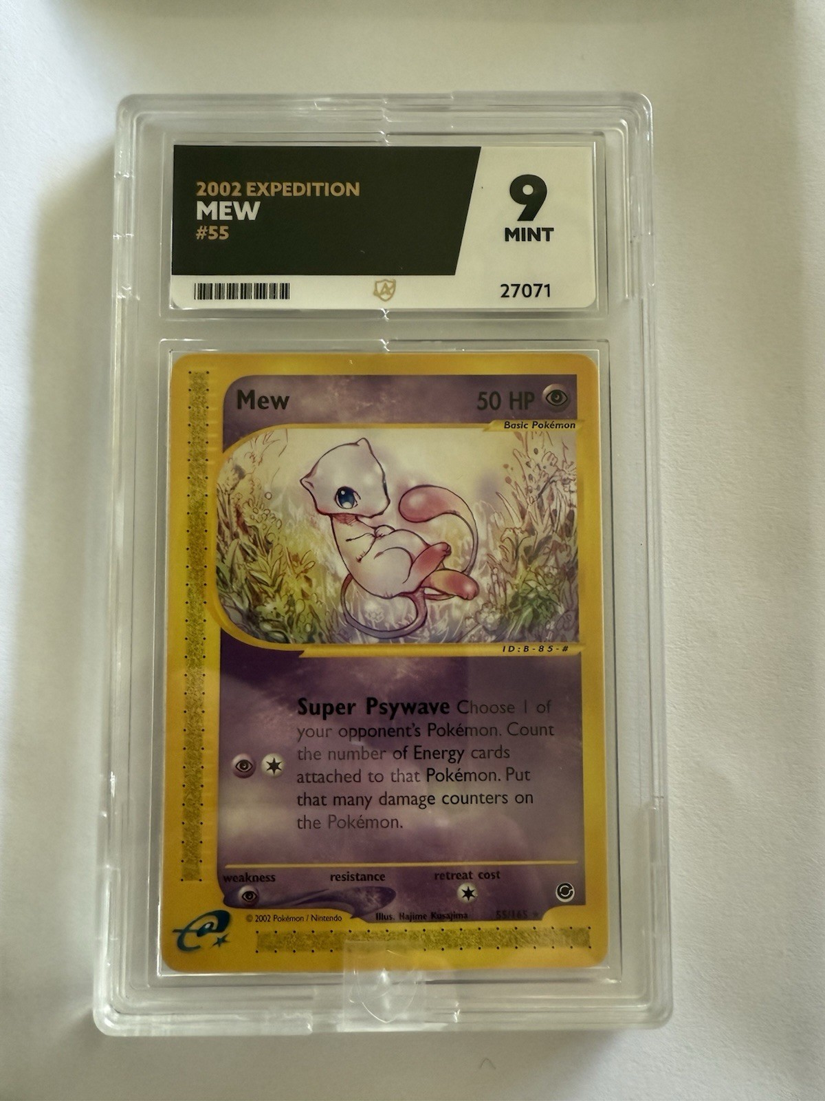 Pokemon Mew #55 Non-Holo Rare Card 2002 WOTC Expedition Base Set ACE 9