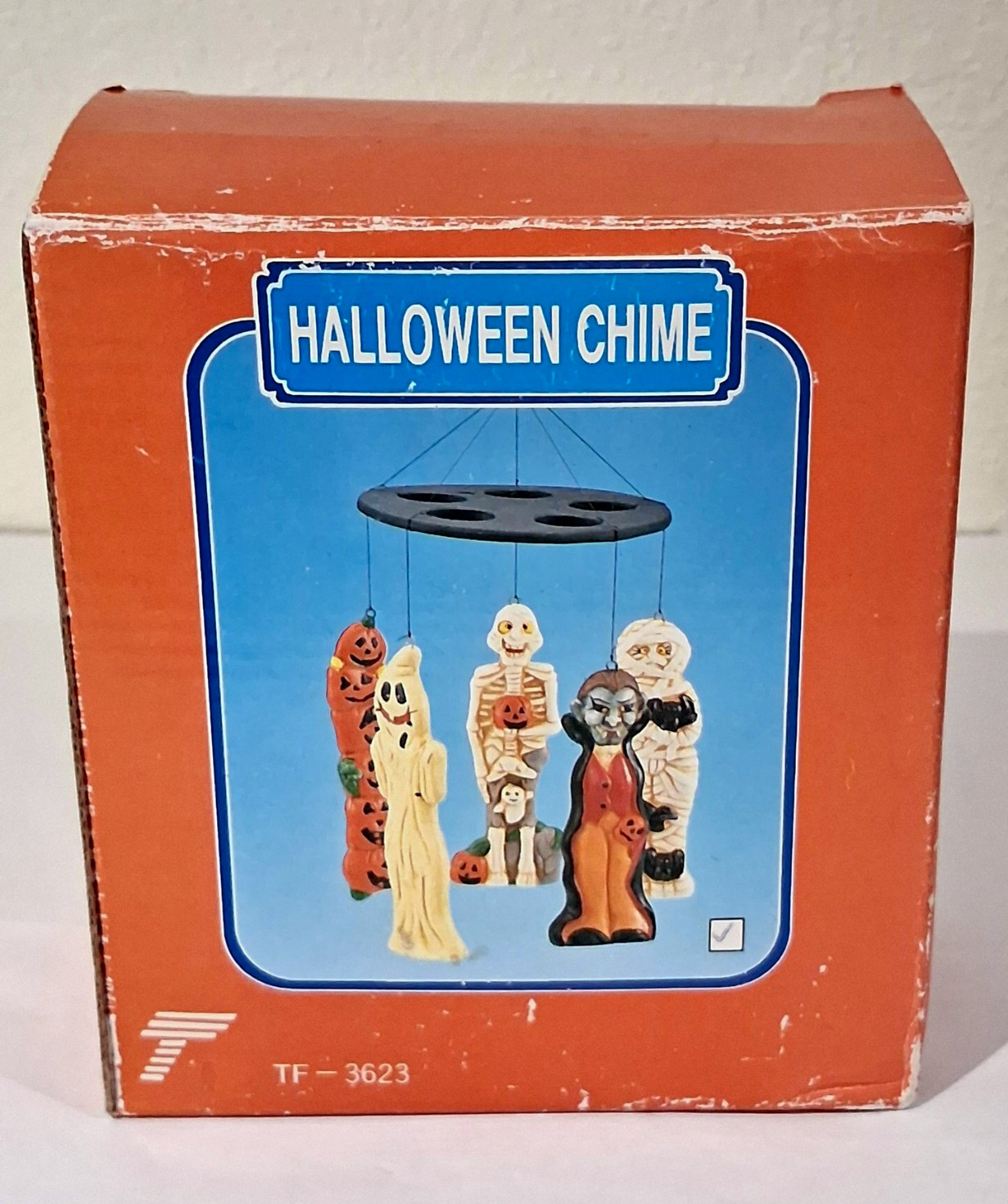 Vintage Retro Halloween Ceramic Hanging Chime, Hanging Spooky Decor, TF-3623