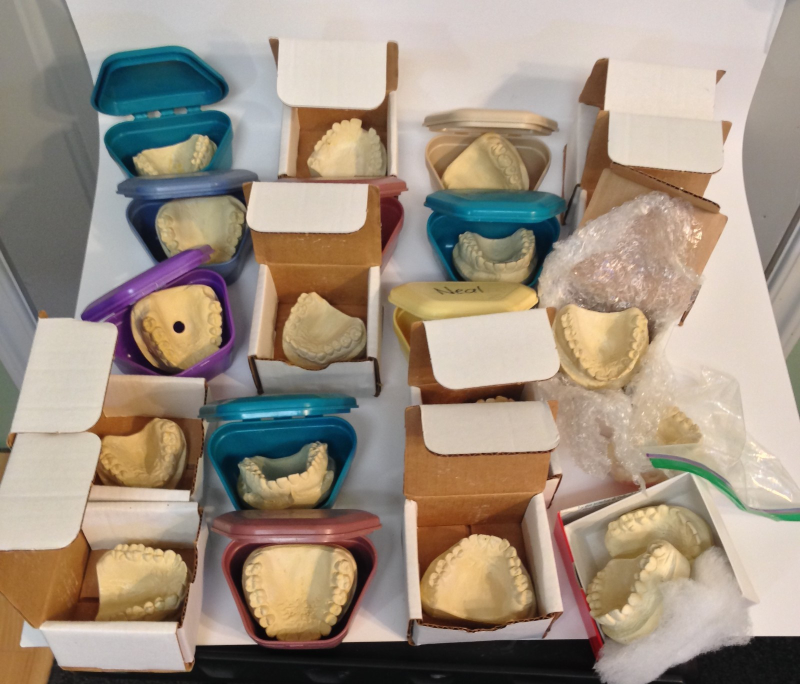 Dental Oddity Plaster Tooth Teeth Molds Dentist Cast Impressions Lot Of 20