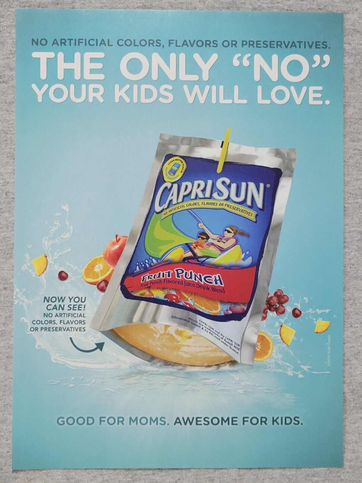 2014 Magazine Advertisement Page Capri Sun Fruit Punch Drink Print Ad