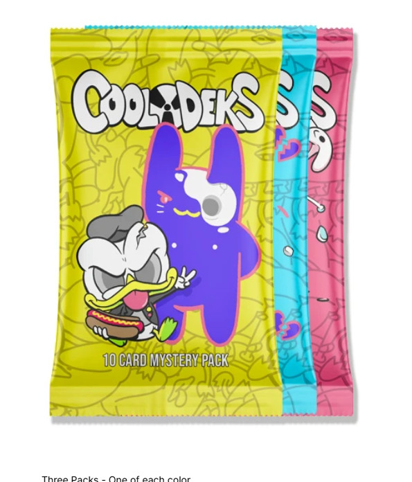 PRESALE COOLDEKS Trading Cards Three Packs One of Each Color Gondek x Coolman