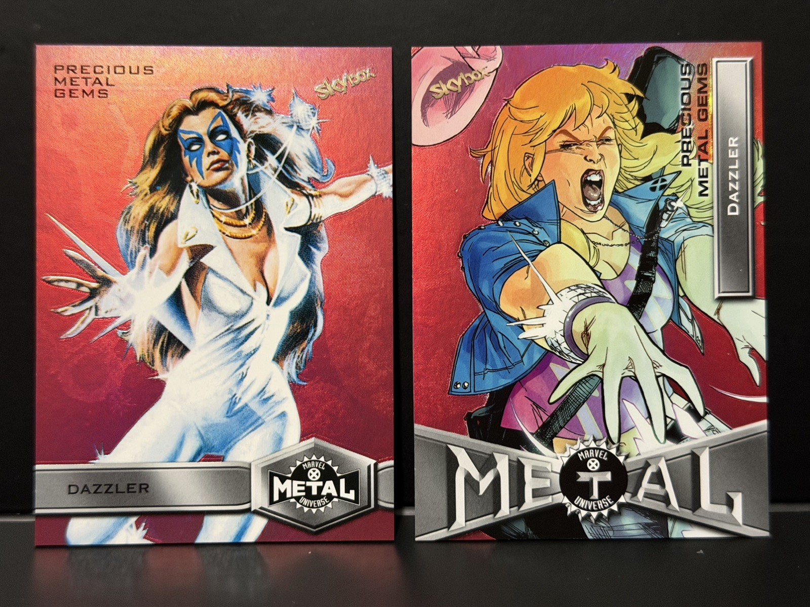 (2) 2020 Marvel Metal X-men Dazzler Red PMG 15/100 70/100 Precious Metal Gems (2) 2020 Marvel Metal X-men Dazzler Red PMG 15/100 70/100 Precious Metal Gems