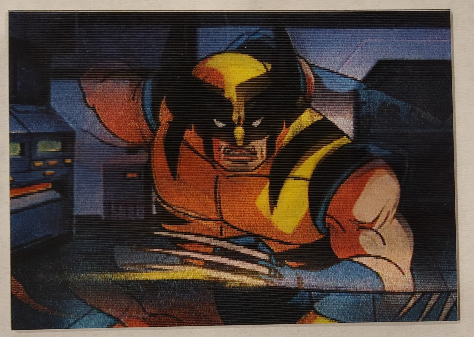 1996 Fleer/SkyBox Marvel Motion Wolverine Lenticular Promo Card #3 of 4