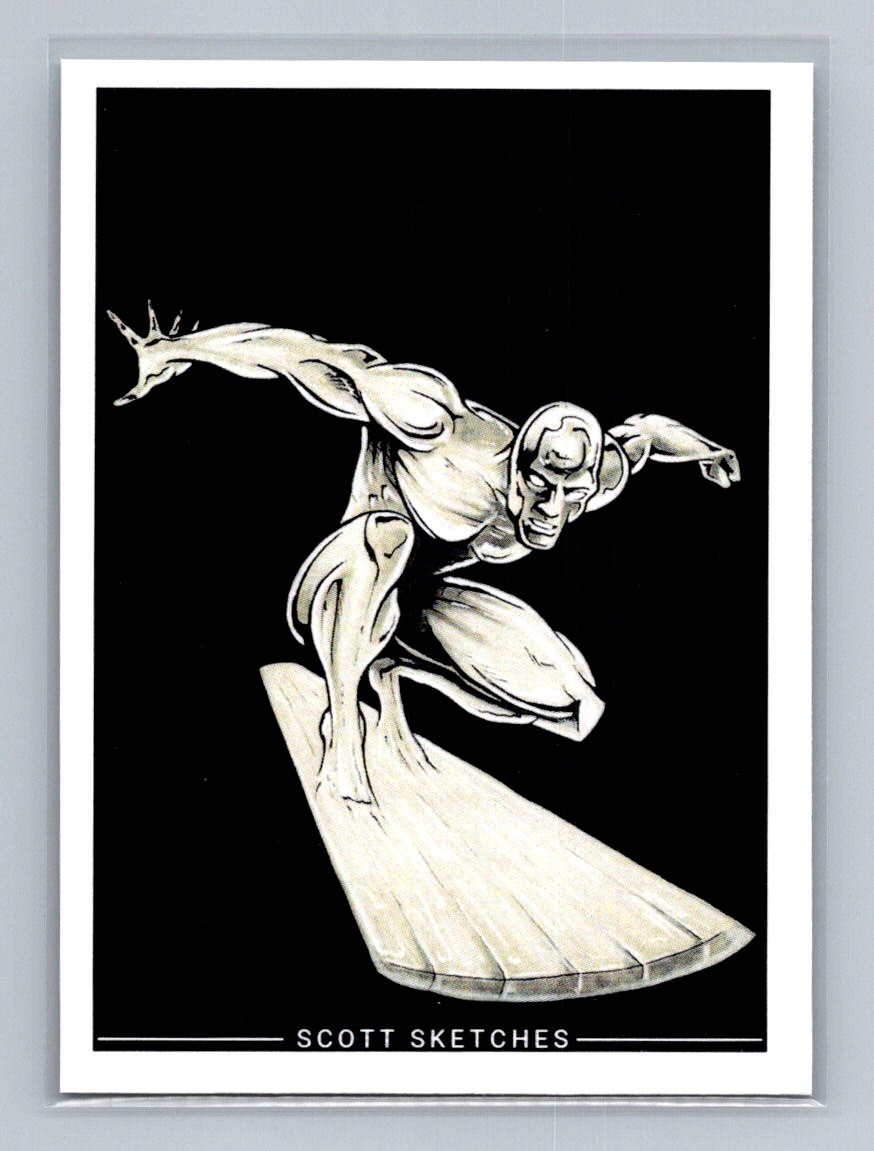 Silver Surfer - Scott Sketches Trading Card Print Fan Art