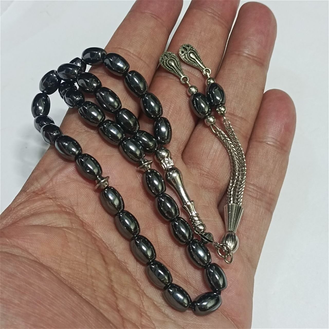 Handmade Egyptian Metal Tasbih 33 Beads Islamic Prayer Rosary Spiritual Gift