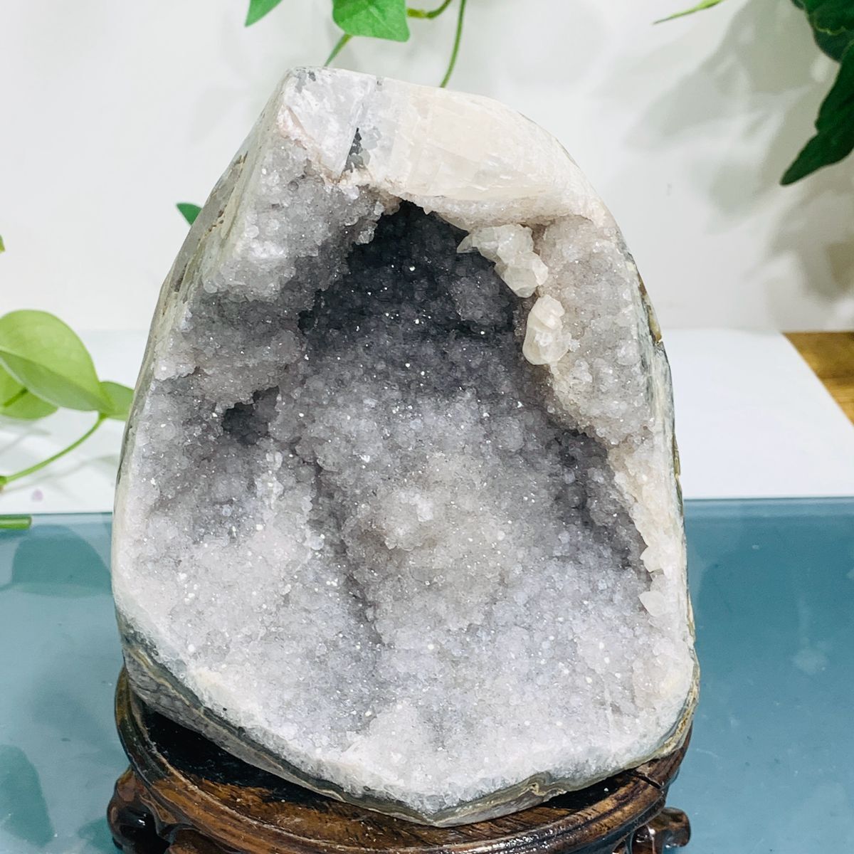 1539g Natural Amethyst Geode Mineral Specimen Crystal Quartz Energy Decoration