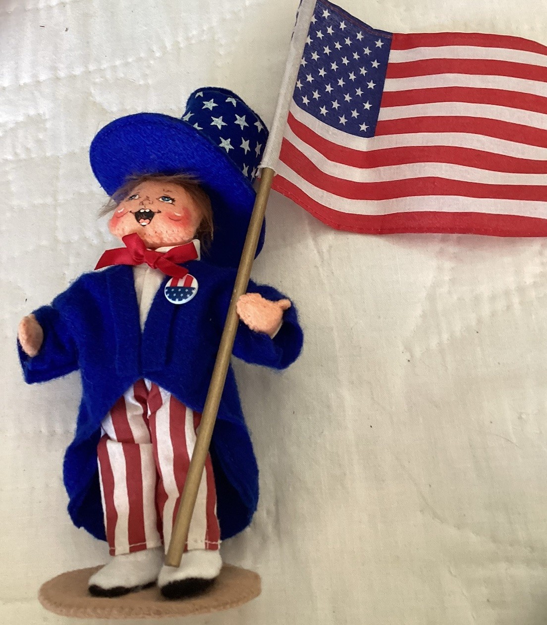 Vintage Annalee Patriotic Uncle Sam With Flag 2007 USA 8” Vintage Annalee Patriotic Uncle Sam With Flag 2007 USA 8”