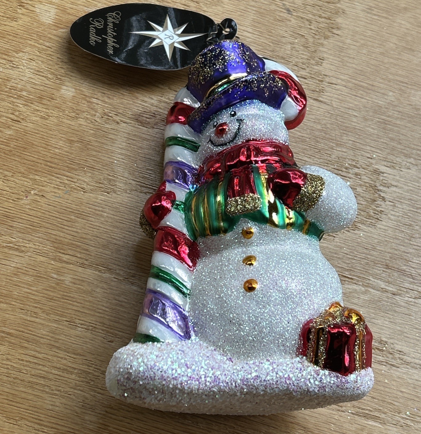 Christopher Radco Snowman Snow E Cane W/ Original Tag Made In Poland 2008 Read