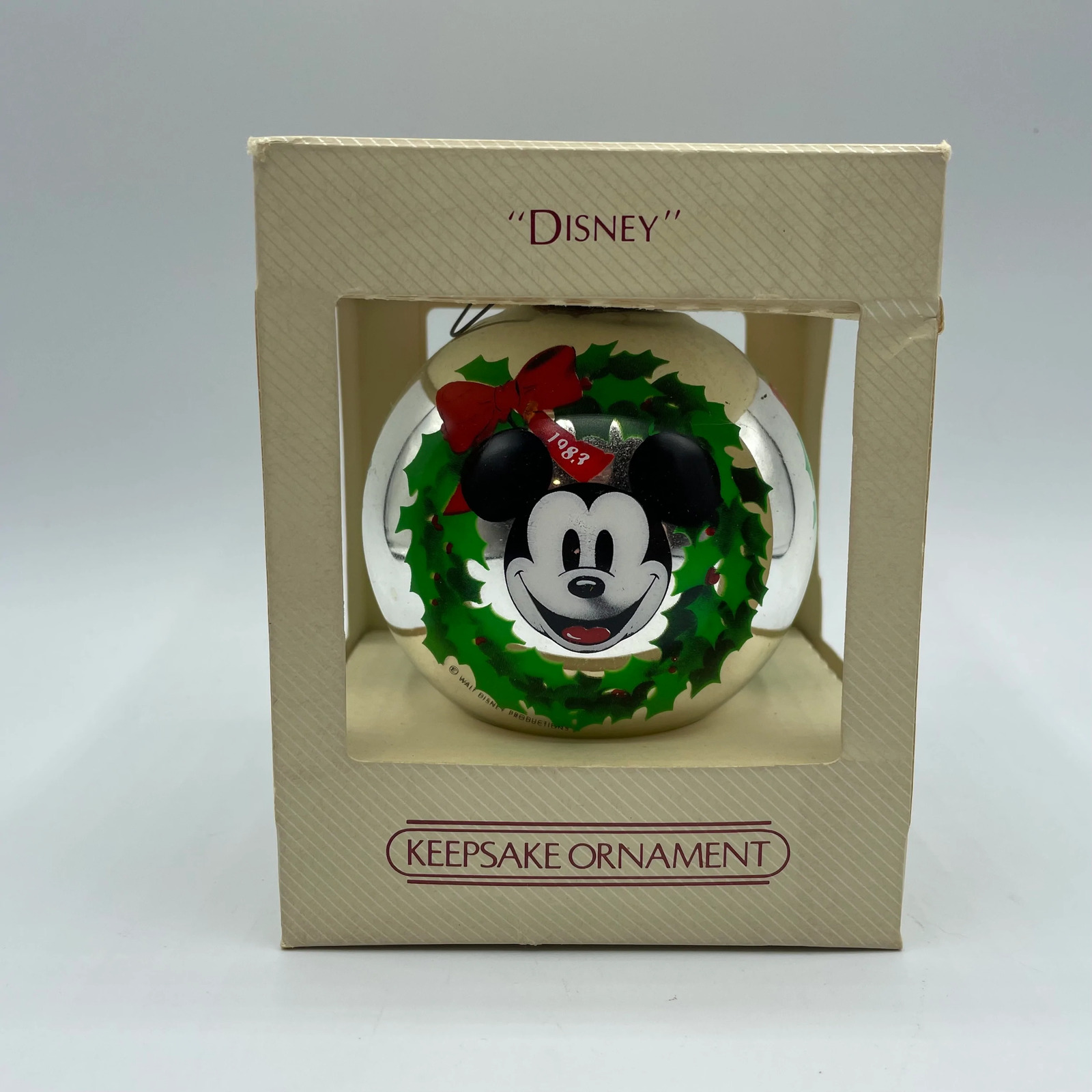 Hallmark Keepsake Glass Ball Ornament 1983 Mickey Mouse