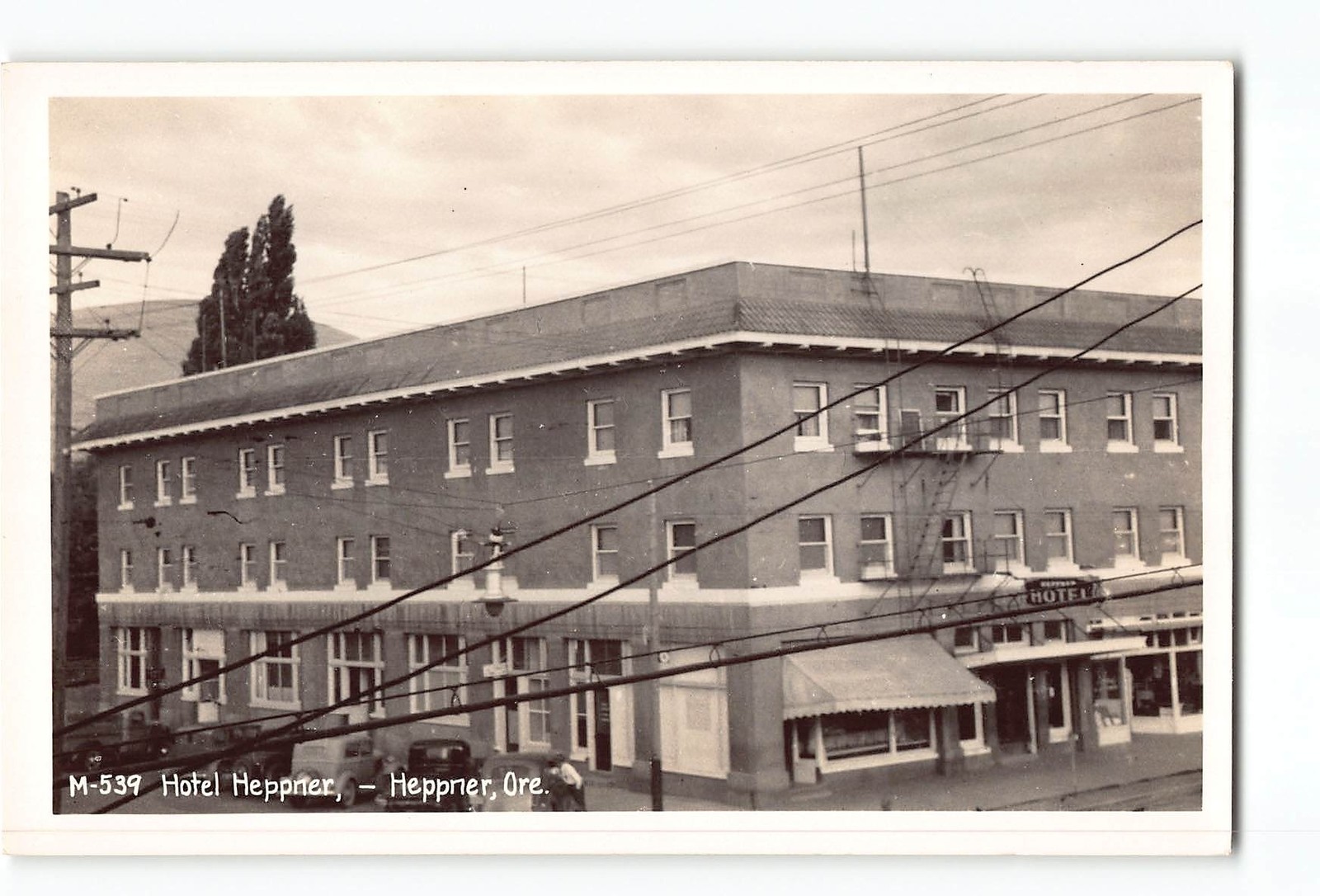 Heppner Oregon OR RPPC Real Photo 1930-1950 Hotel Heppner
