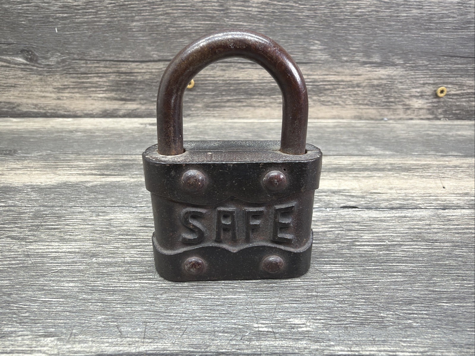 Vintage Old Safe Padlock Lock No Key