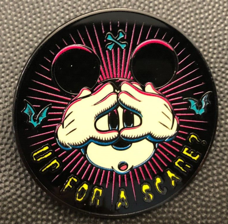 Disney pin 157664 Mickey Mouse Up For A Scare Halloween neon looking fingers
