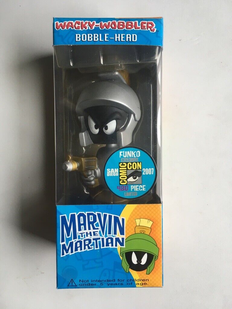 Marvin The Martian Wacky-Wobbler Bobble-Head Metallic SDCC 2007 LE 480 Funko 