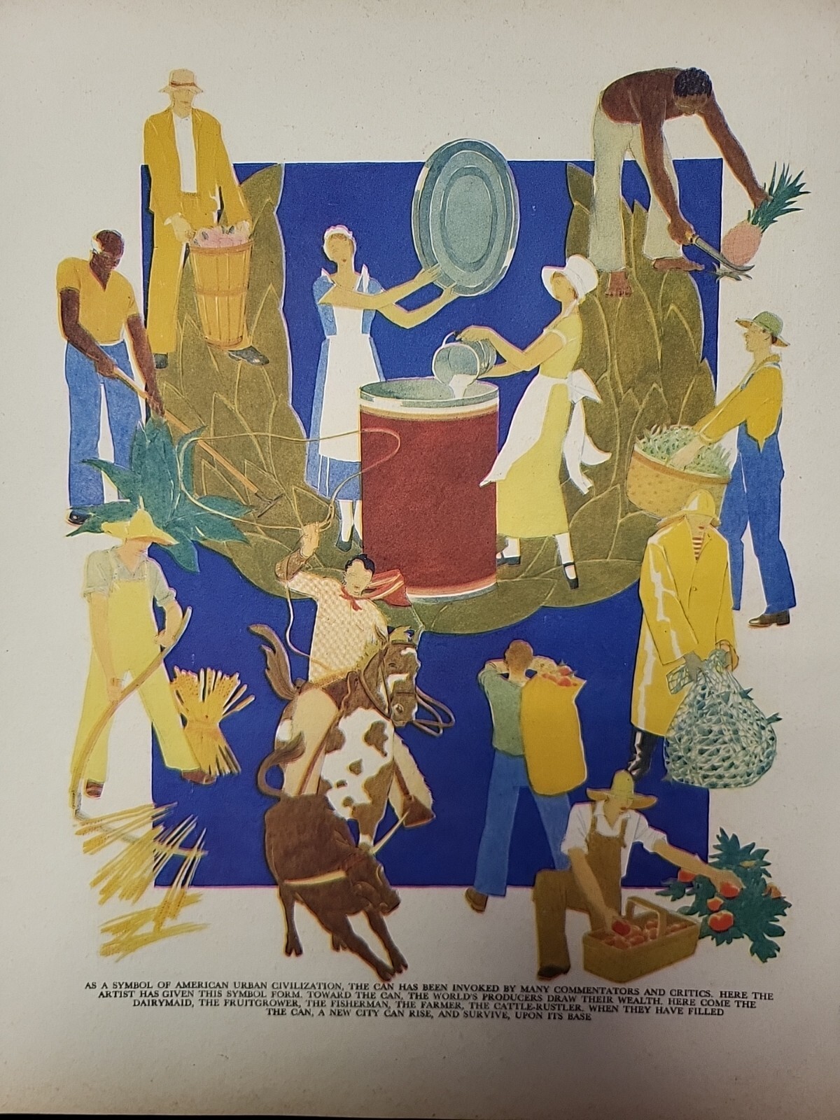 1930 Fortune Magazine The Can as Symbol of Civilization Art Print Advertising 1930 Fortune Magazine The Can as Symbol of Civilization Art Print Advertising
