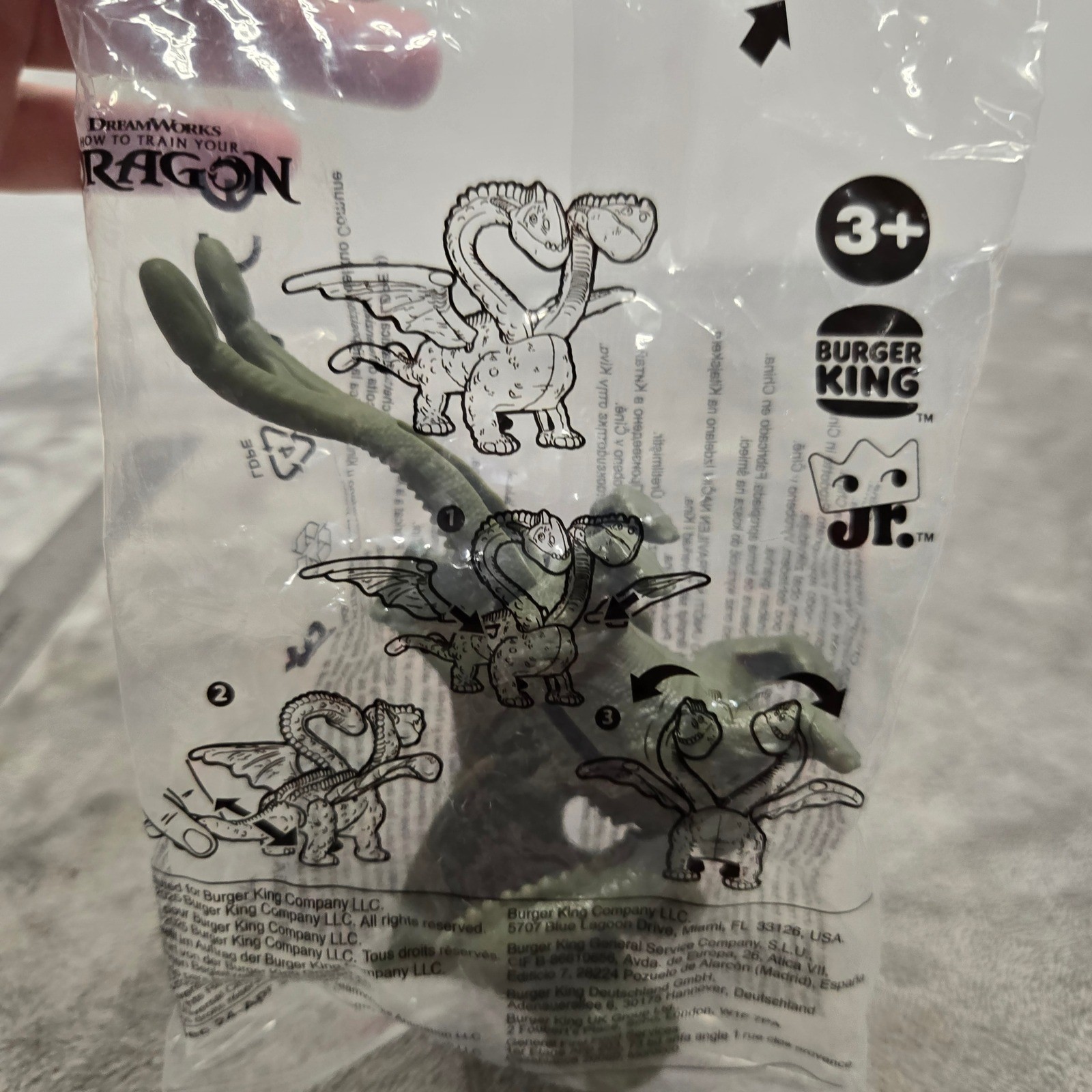 Burger King 2025 How to Train Your Dragon Barf Belch Zippleback Toy New Sealed