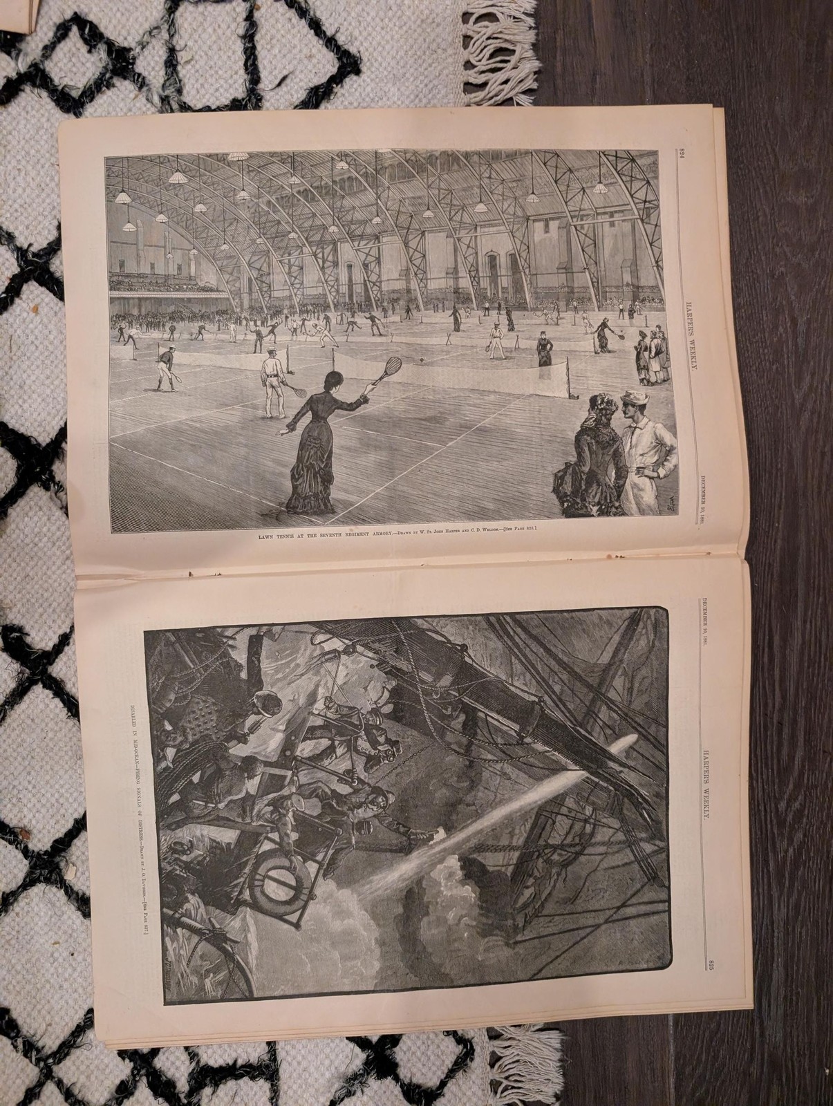 1881 Harpers Weekly — Thomas Nast, Guiteau Trial, Indoor Tennis — Dec 10