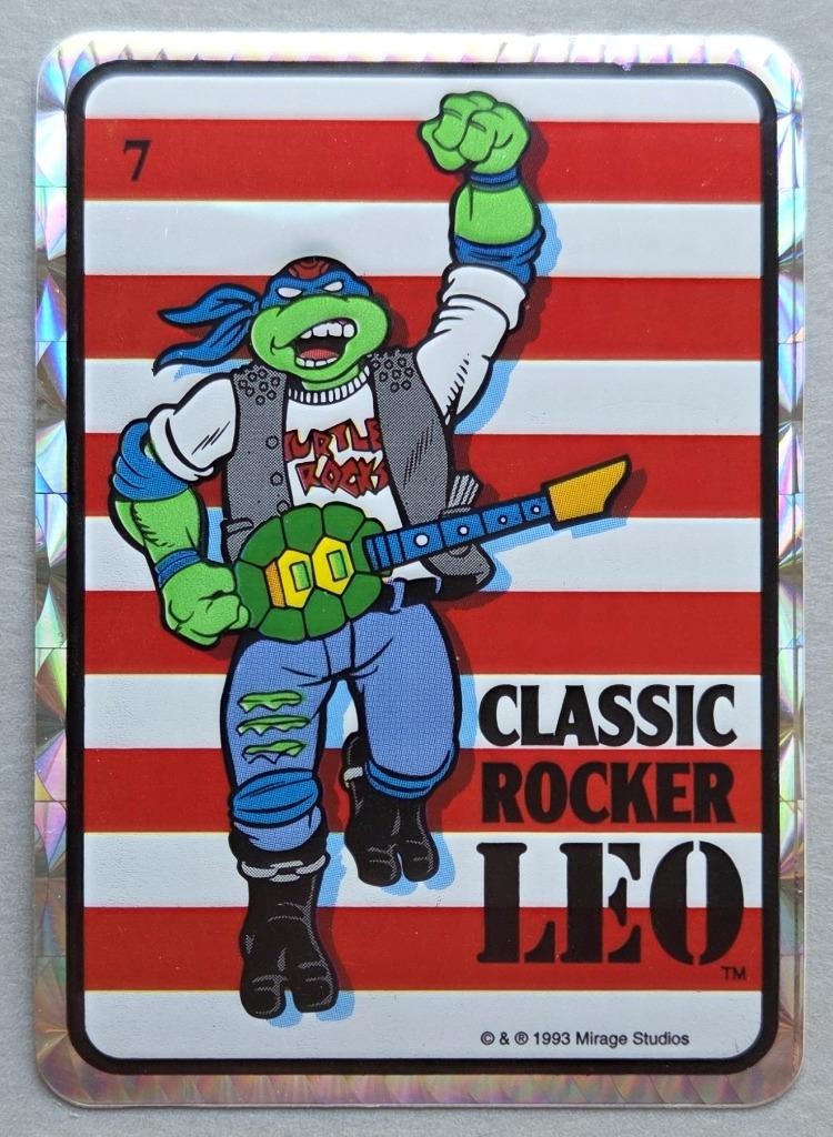 1 Rare VTG 1993 TMNT Vending Machine Sticker 7 Classic Rocker Leo Mirage Studios