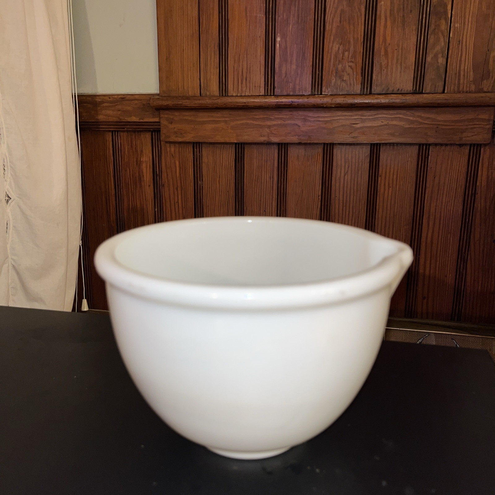 Vintage Glasbake Sunbeam White Milk Glass Mixmaster Mixing Bowl 6” Midcentury
