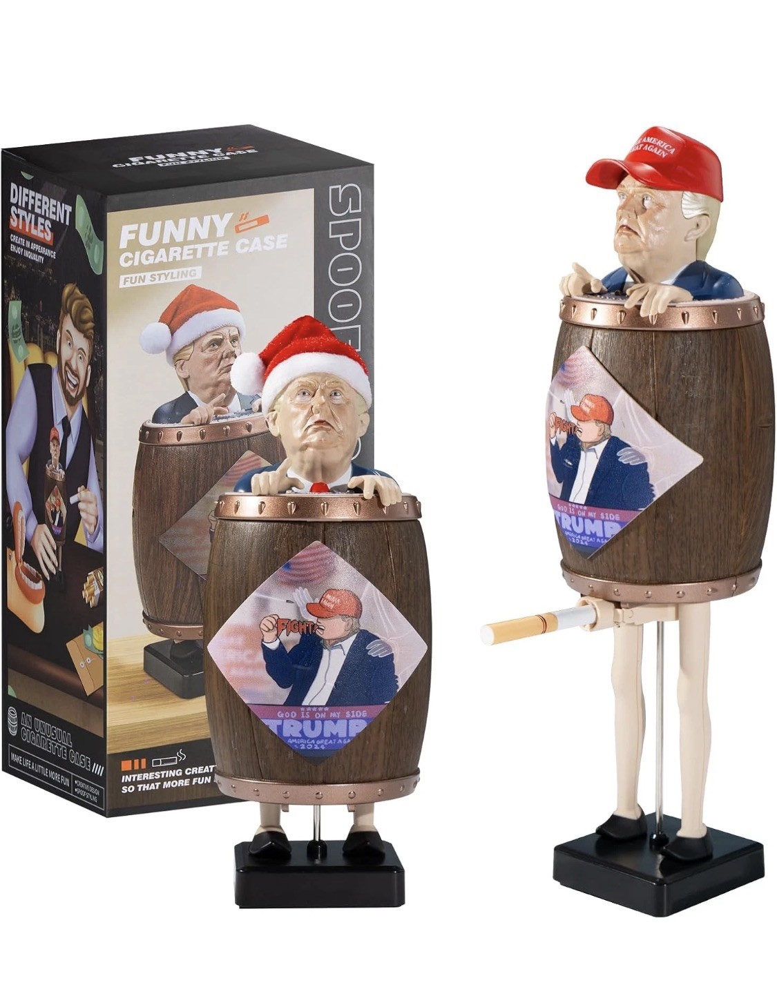 KYWYOYOU Donald Trump Cigarette Dispenser, Collectibles, brown KYWYOYOU Donald Trump Cigarette Dispenser, Collectibles, brown