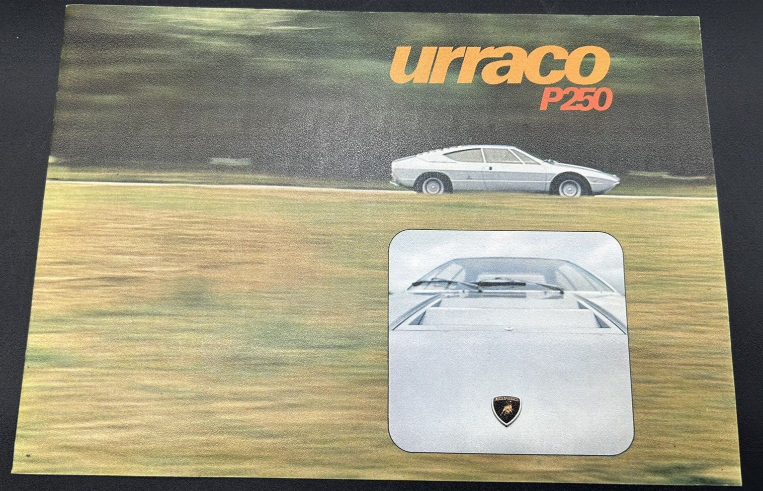 Vtg. Circa Early 1970s Lamborghini Urraco P-250 Dealer Brochure, Italy