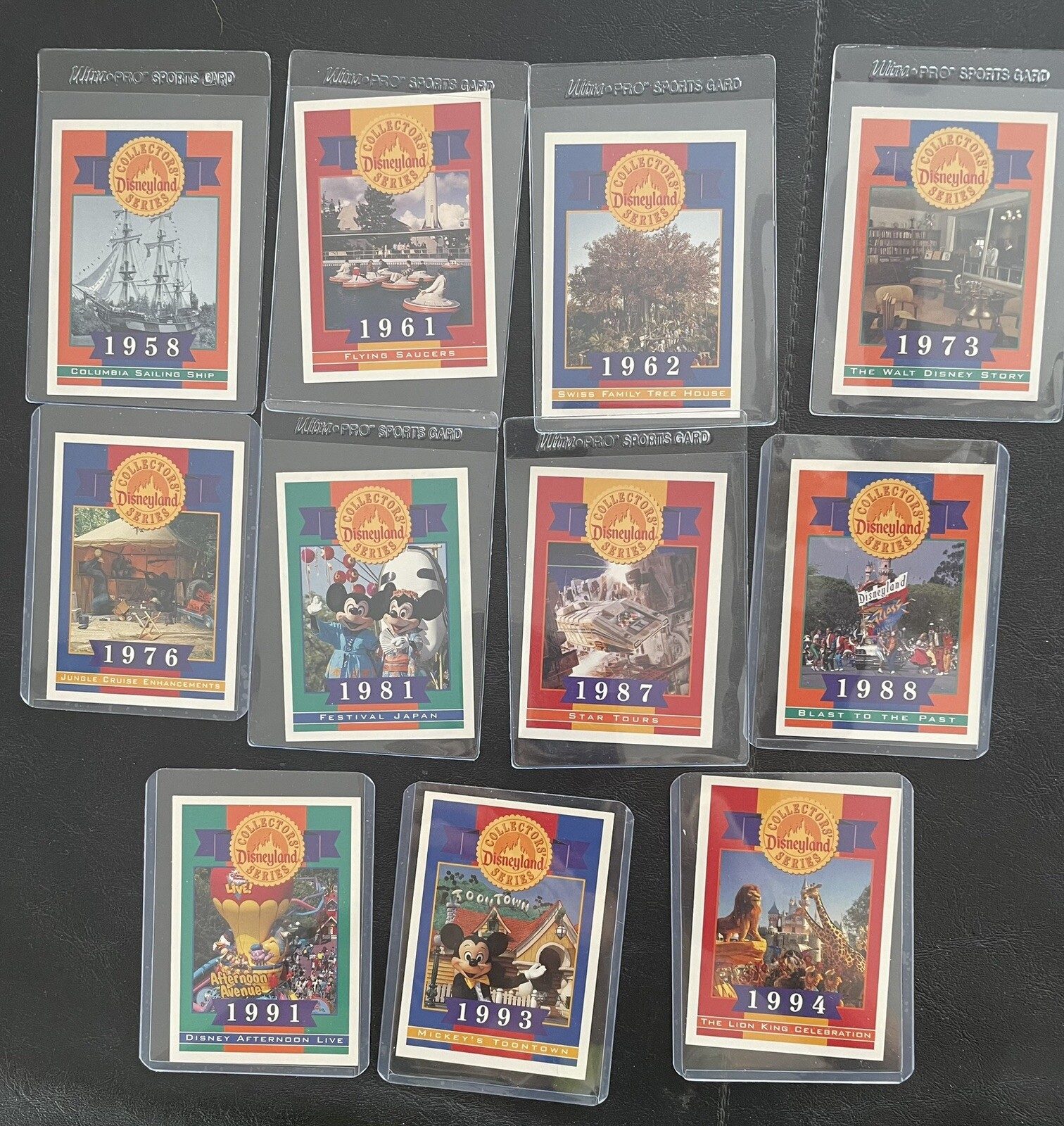 Lot Of 11 NEW Disneyland Collectors’ Series 40 Years of Adventure Trading Cards