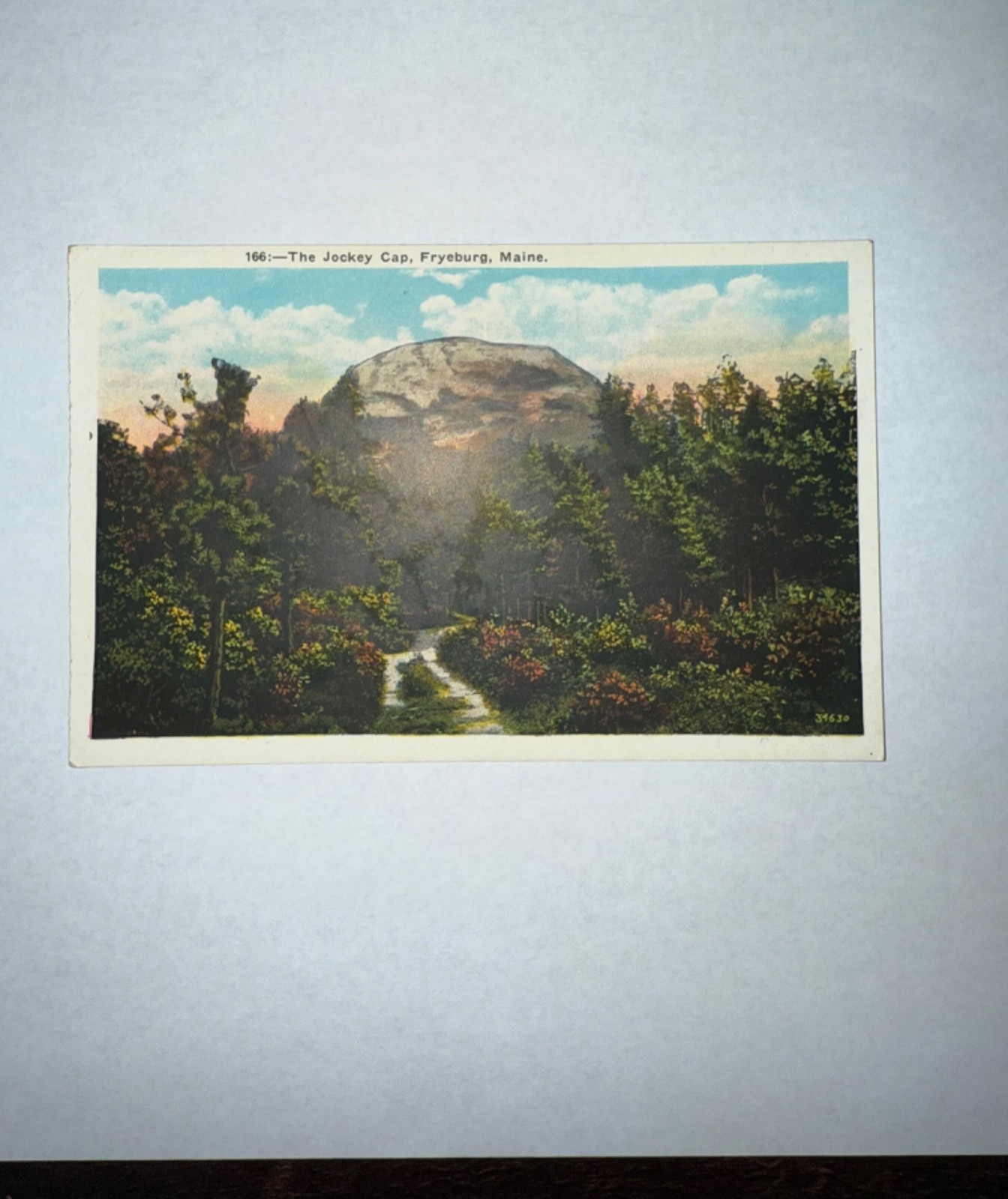 Fryeburg Maine The Jockey Cap Vintage LP Postcard c1930s Unmarked Scenic