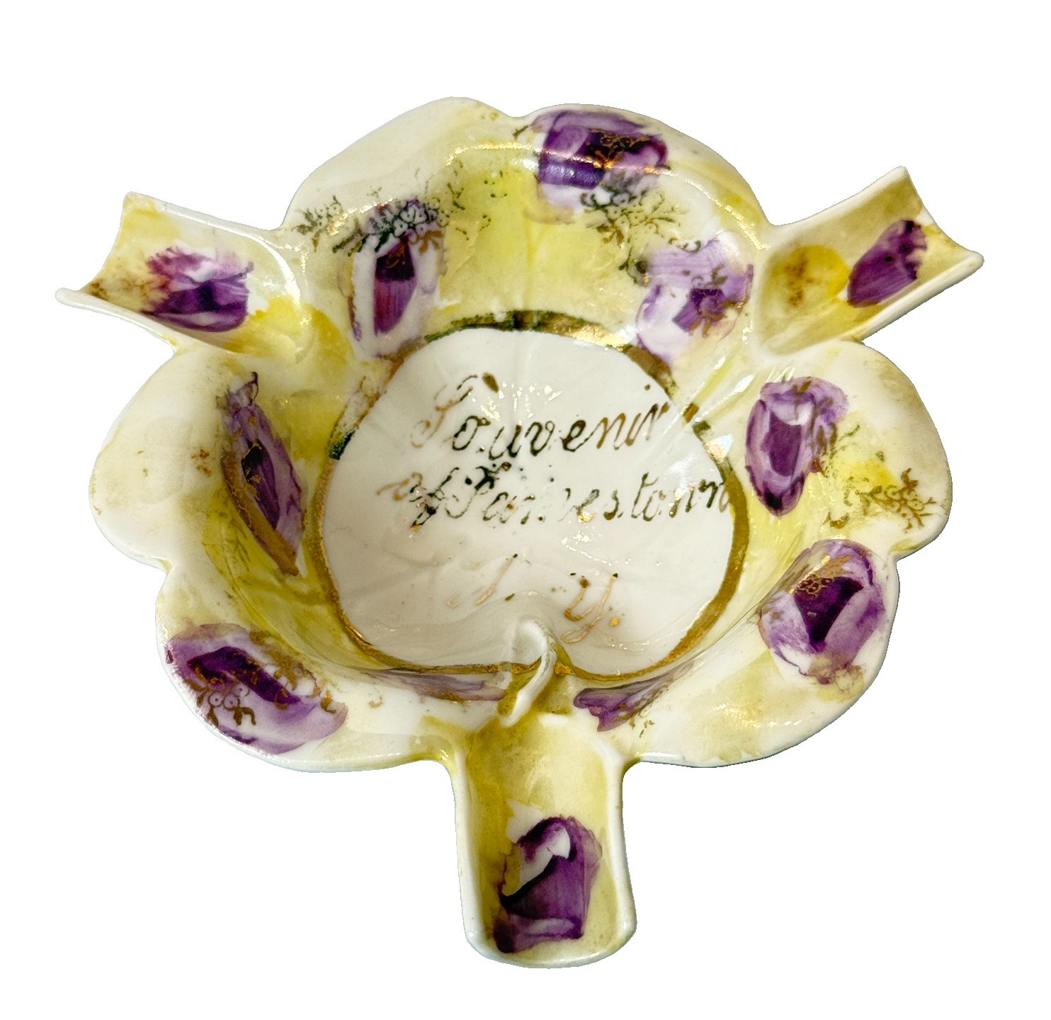 JAMESTOWN NY NEW YORK Souvenir Porcelain Trinket ANTIQUE Dish ASHTRAY JAMESTOWN NY NEW YORK Souvenir Porcelain Trinket ANTIQUE Dish ASHTRAY