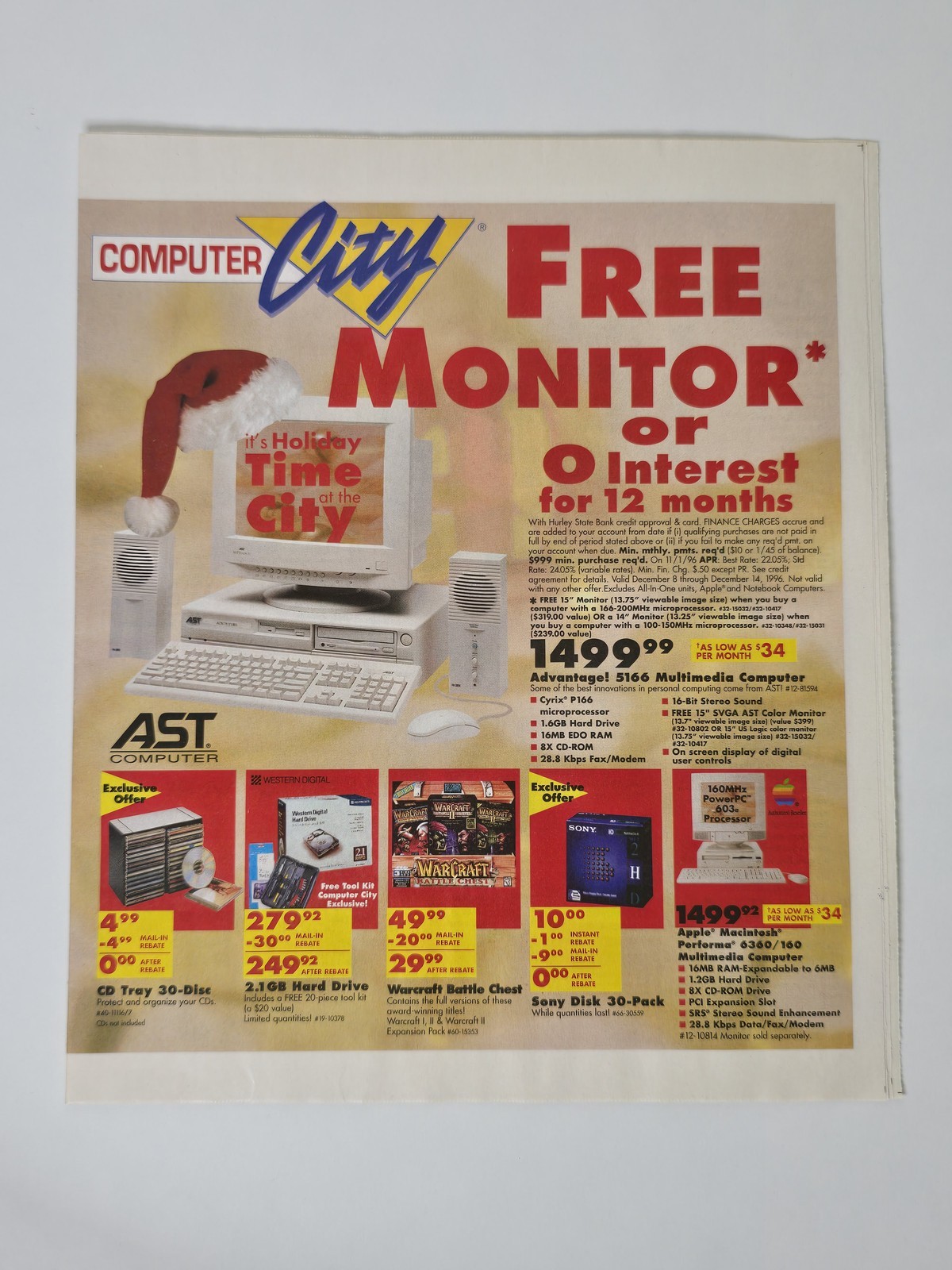 1996 Computer City Holiday Computer And Software Catalog Vintage Advertising Cat