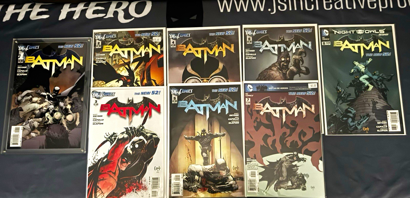 DC Comics Batman New 52 Comic Lot #1-8 Scott Snyder Greg Capullo Glapion DC Comics Batman New 52 Comic Lot #1-8 Scott Snyder Greg Capullo Glapion