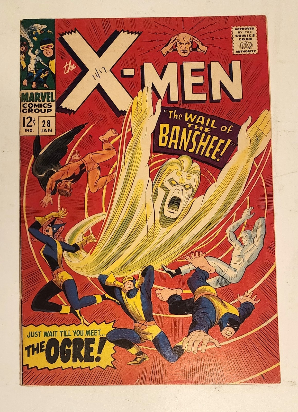 X-MEN #28 FIRST APP BANSHEE KEY ISSUE VF 7.5/8.0 1967