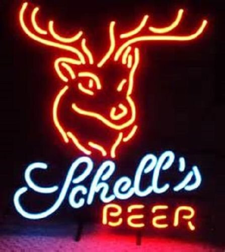 Schell\'s Beer Deer Beer Neon Sign Beer Bar Sport Pub Store Wall Decor FA 24x20