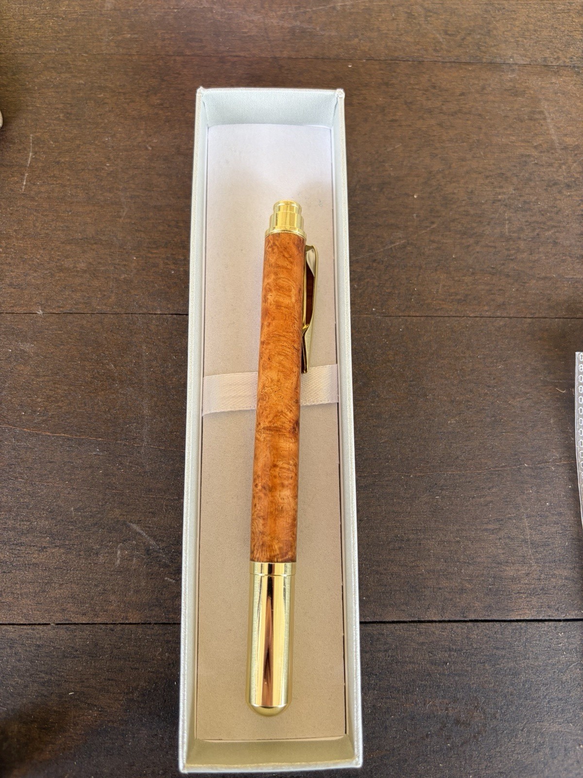Amboyna Burl Rollerball Pen | Rare Exotic Wood | Handmade Wooden Pen Amboyna Burl Rollerball Pen | Rare Exotic Wood | Handmade Wooden Pen