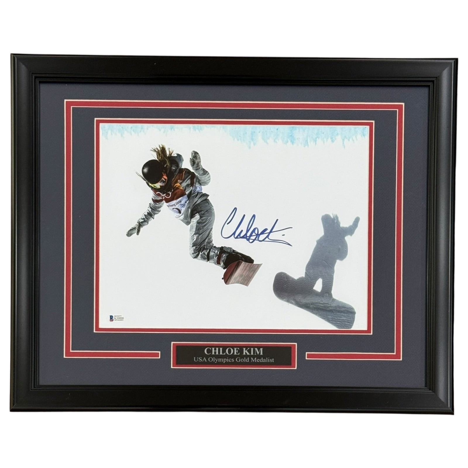 Chloe Kim Autographed USA Olympics Snowboarding Deluxe Framed 11x14 Photo - JSA