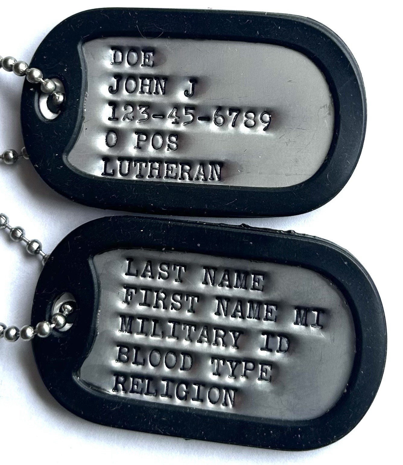 Personalized Military Dog Tags   Authentic 18 Letter  ( Dogtags)