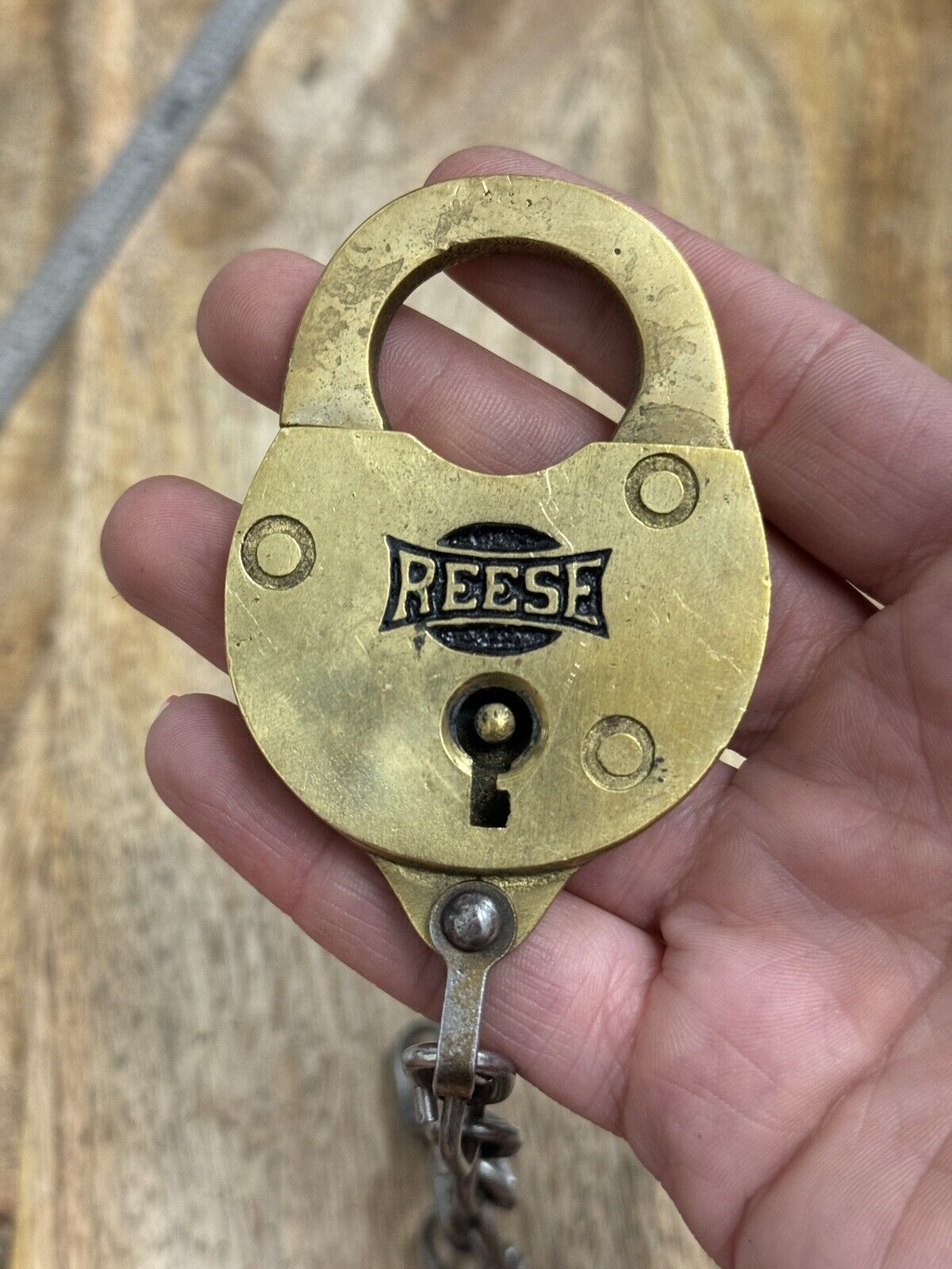 Vintage Old Reese Padlock No Key Lock