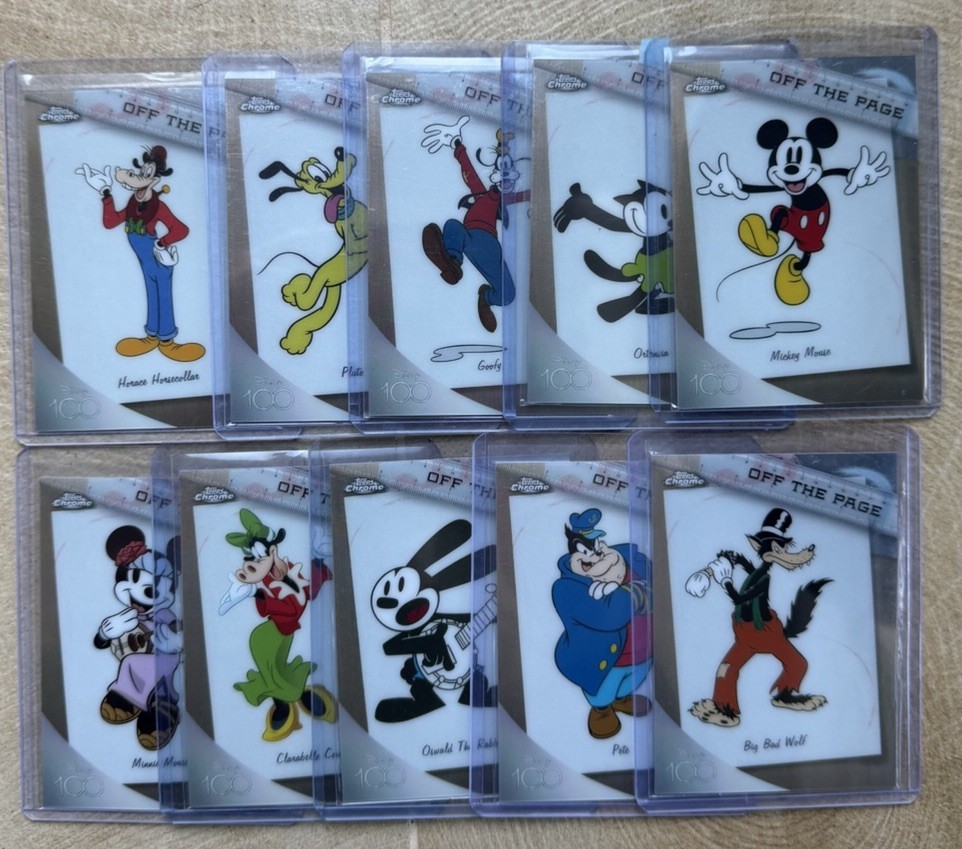 2023 Topps Chrome Disney 100 Minnie Mickey Mouse Off The Page Complete Set Of 10 2023 Topps Chrome Disney 100 Minnie Mickey Mouse Off The Page Complete Set Of 10