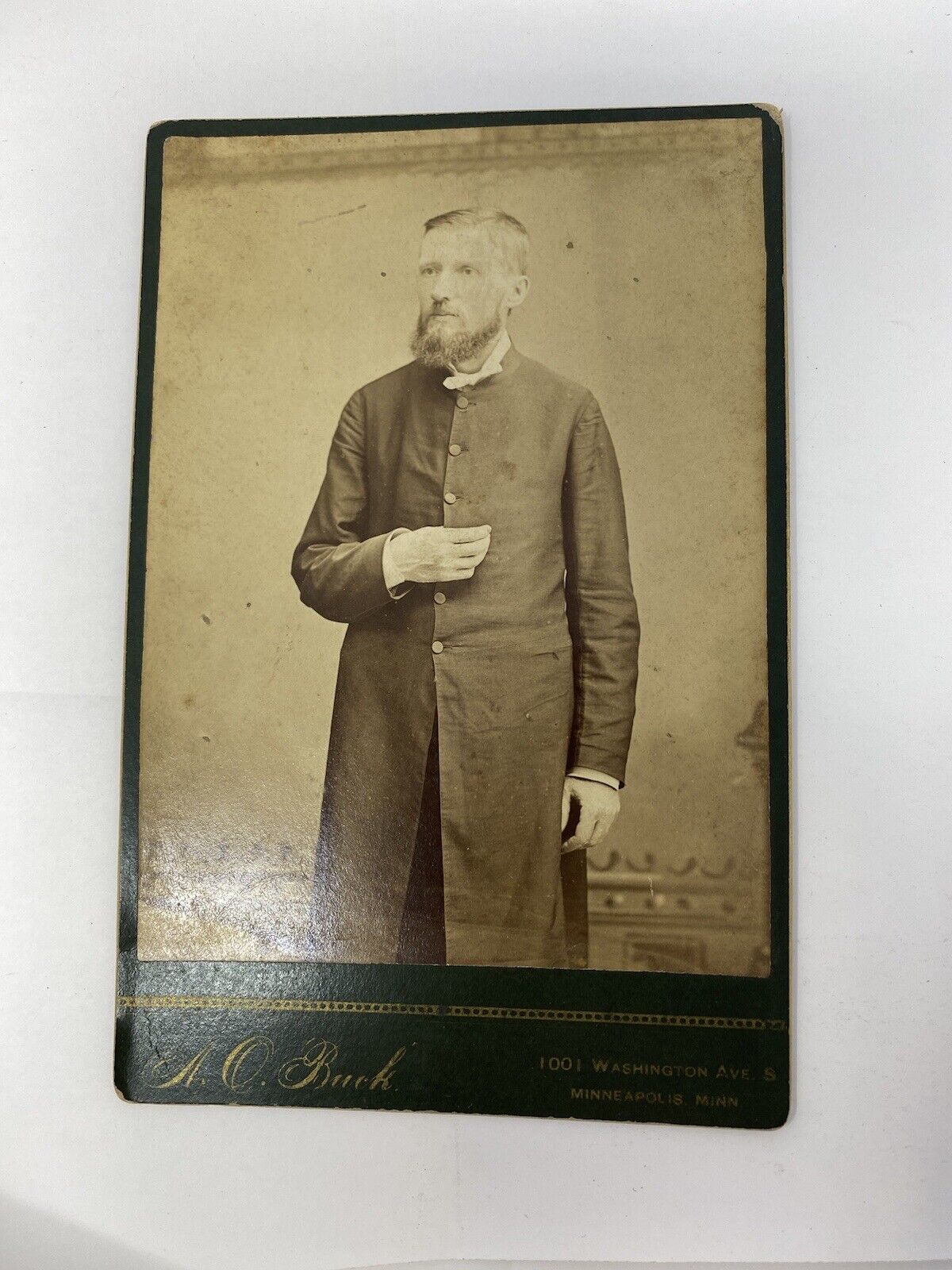 Cabinet Card Photo Of A Clergyman Minneapolis MN