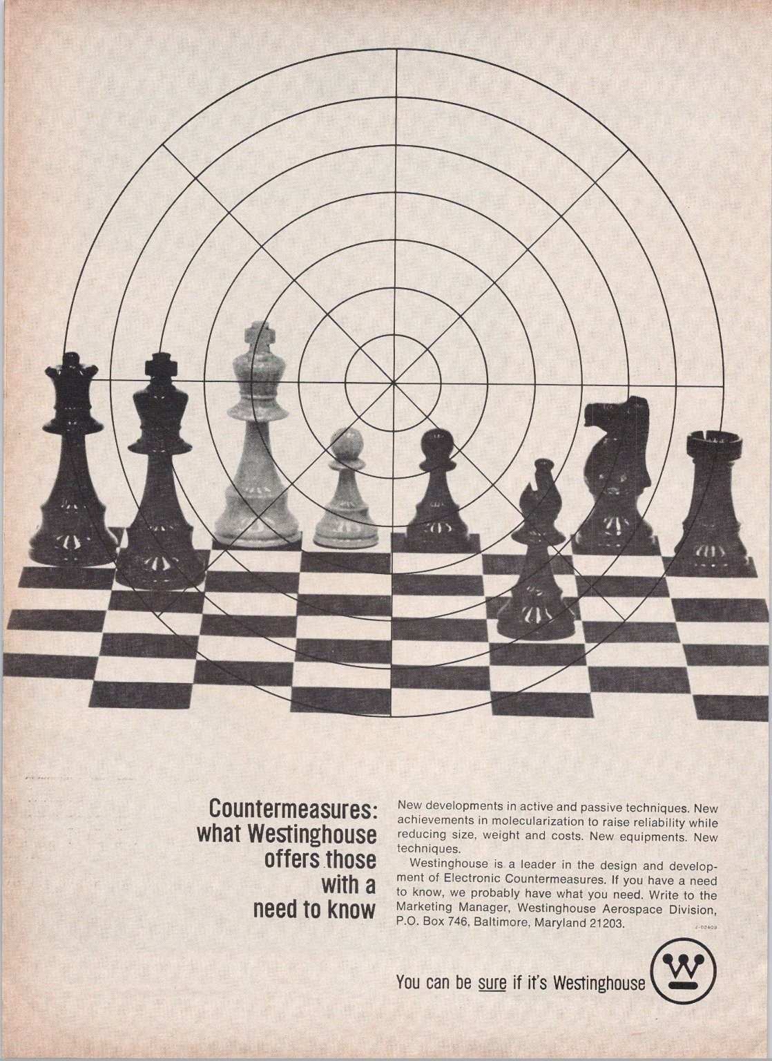 Westinghouse Aerospace Electronic Countermeasures Vintage Magazine Print Ad 1967